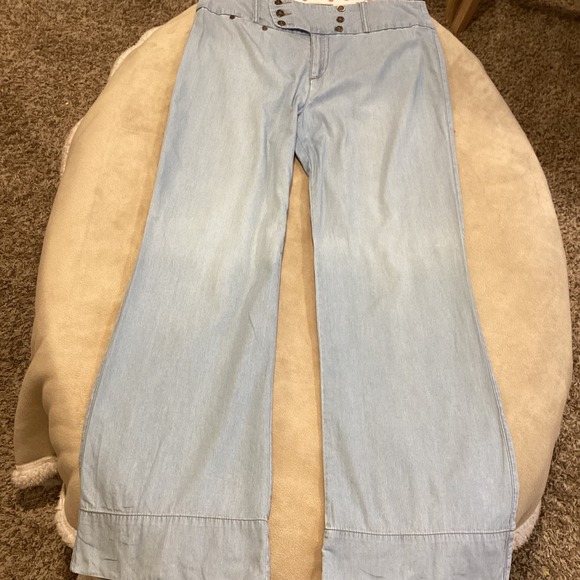 Khakis‎ Brand Chambray Light Denim Sailor pants, Size 10, 100% Cotton - Picture 5 of 9